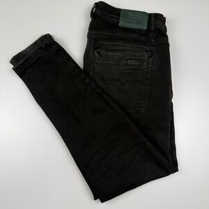 Diesel Thommer CB-NE Ducati Jeans Men's 40 Black Slim Taper Stretch Moto 40x27